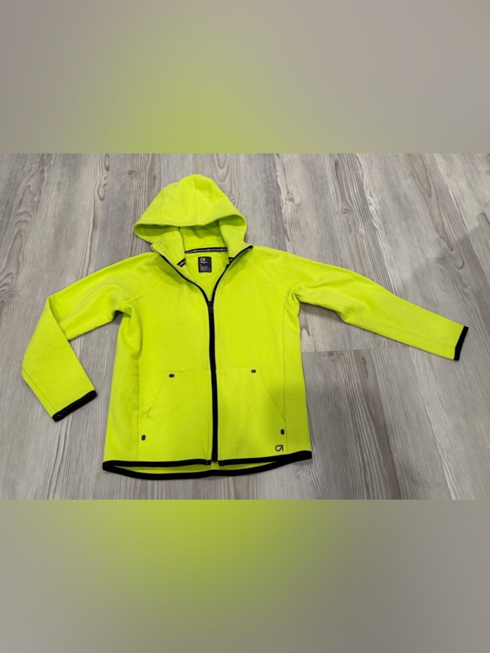 GAP Fit Kids Neon Yellow Zip Hoodie. Medium (8/9) GUC